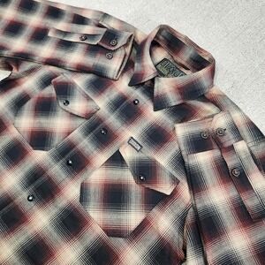 Dixxon Flannel Co Shirt Men Small Pearl Snap Moreno Black Brown Plaid NEW